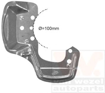 VAN WEZEL 3778372 -  Отражатель, диск тормозного механизма